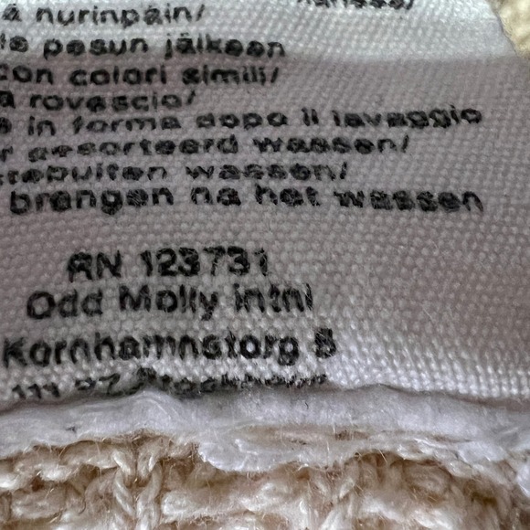 Odd Molly Knit Tunic Top Layering Piece Long Sleeve Cashmere Blend Beige Size 1 - Picture 13 of 16